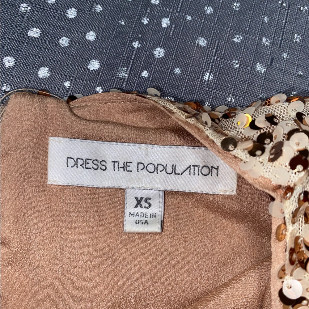 Dress The Population Gold‎ Sequin Dress XS - Picture 4 of 6